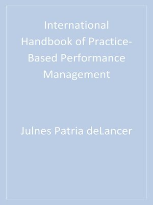 cover image of International Handbook of Practice-Based Performance Management